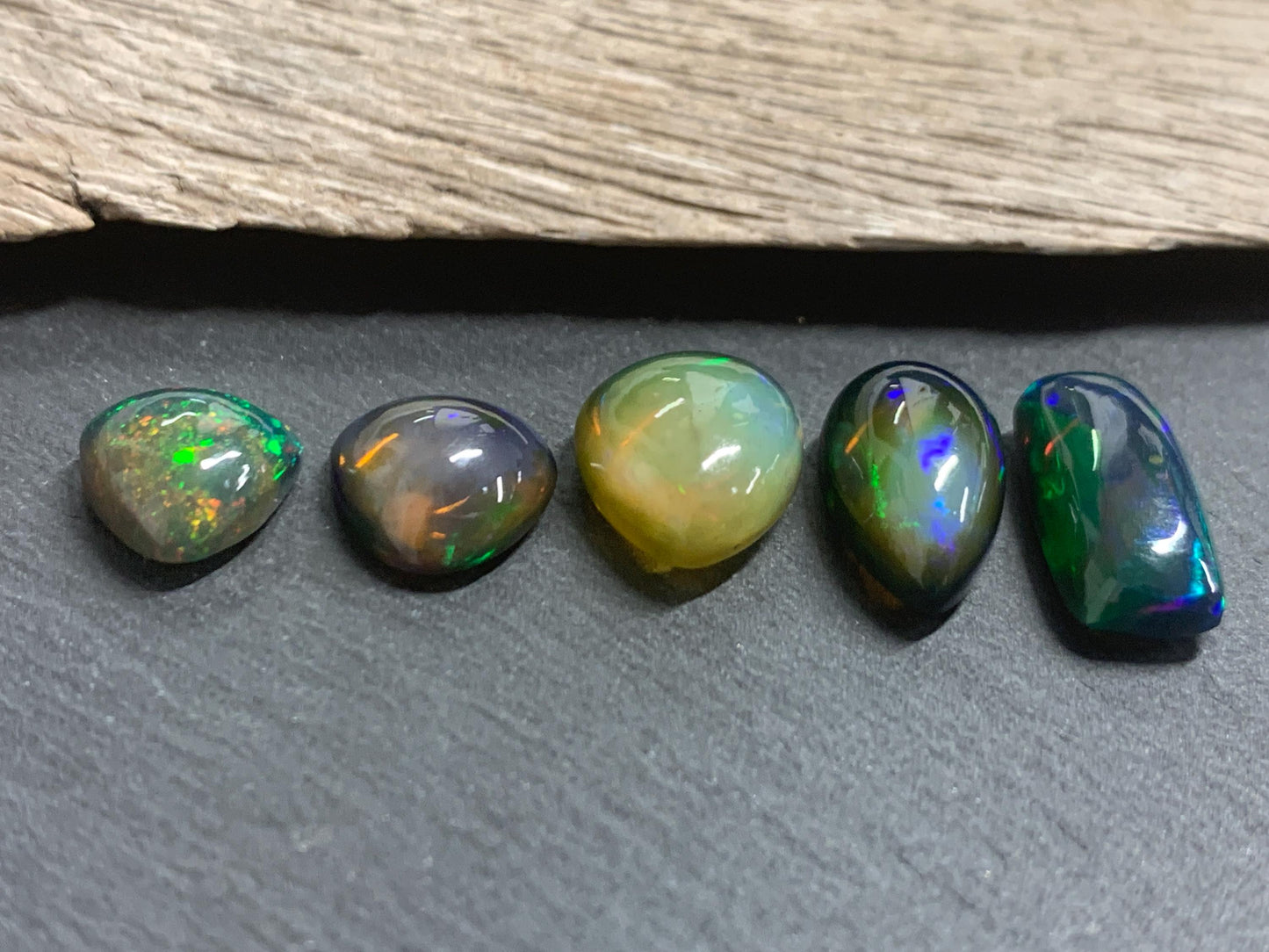 Natural Black Ethiopian Opal 10-16mm long Cabochon/ Select your cabochon