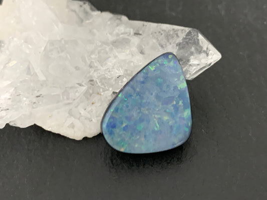 Australian Opal doublet 14x18x4mm cabochon