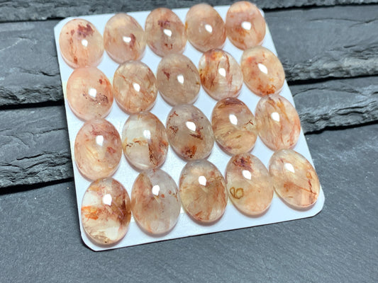 Blood Quartz oval 13x18mm Cabochon | Calibrated Cabochons
