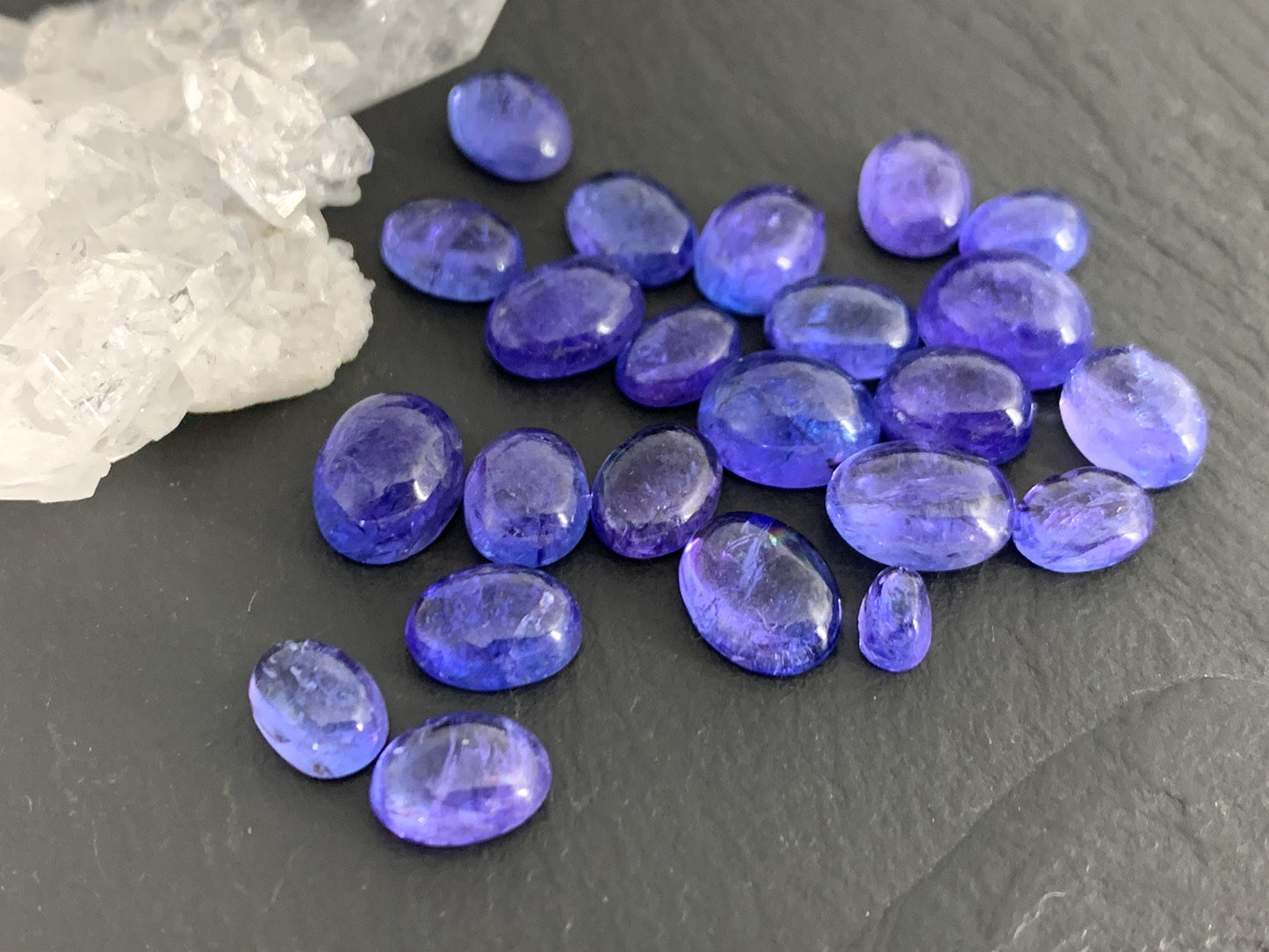 Tanzanite oval cabochon 5-9mm long - select your size | W221-2