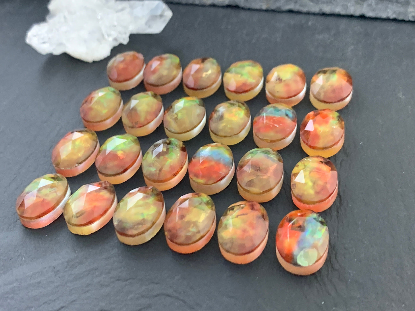 Ammolite Doublet oval 10x14mm  cabochon