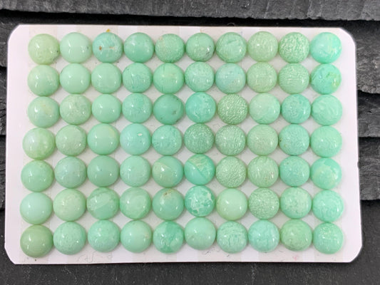 Chrysoprase round 6mm cabochon - Calibrated cabochons