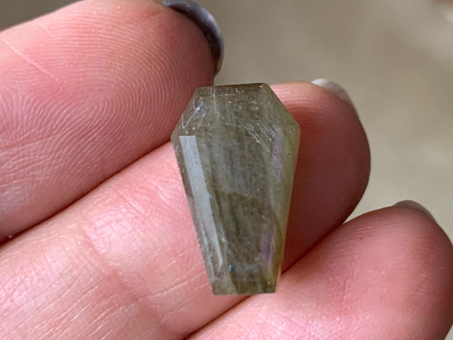 Labradorite Coffin 10x16mm Cabochon. Second quality cabochons