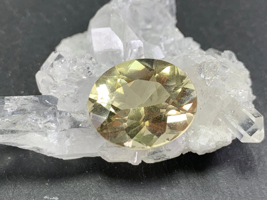 Faceted Citrine Oval 15x13mm