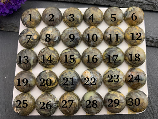 Opalite round 15mm cabochon - Calibrated cabochons