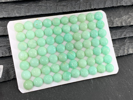 Chrysoprase round 6mm cabochon - Calibrated cabochons