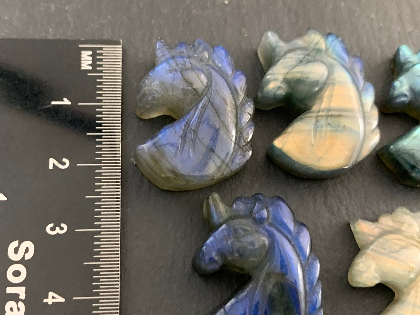Labradorite Unicorn 18x24mm Cabochon - Labradorite carving
