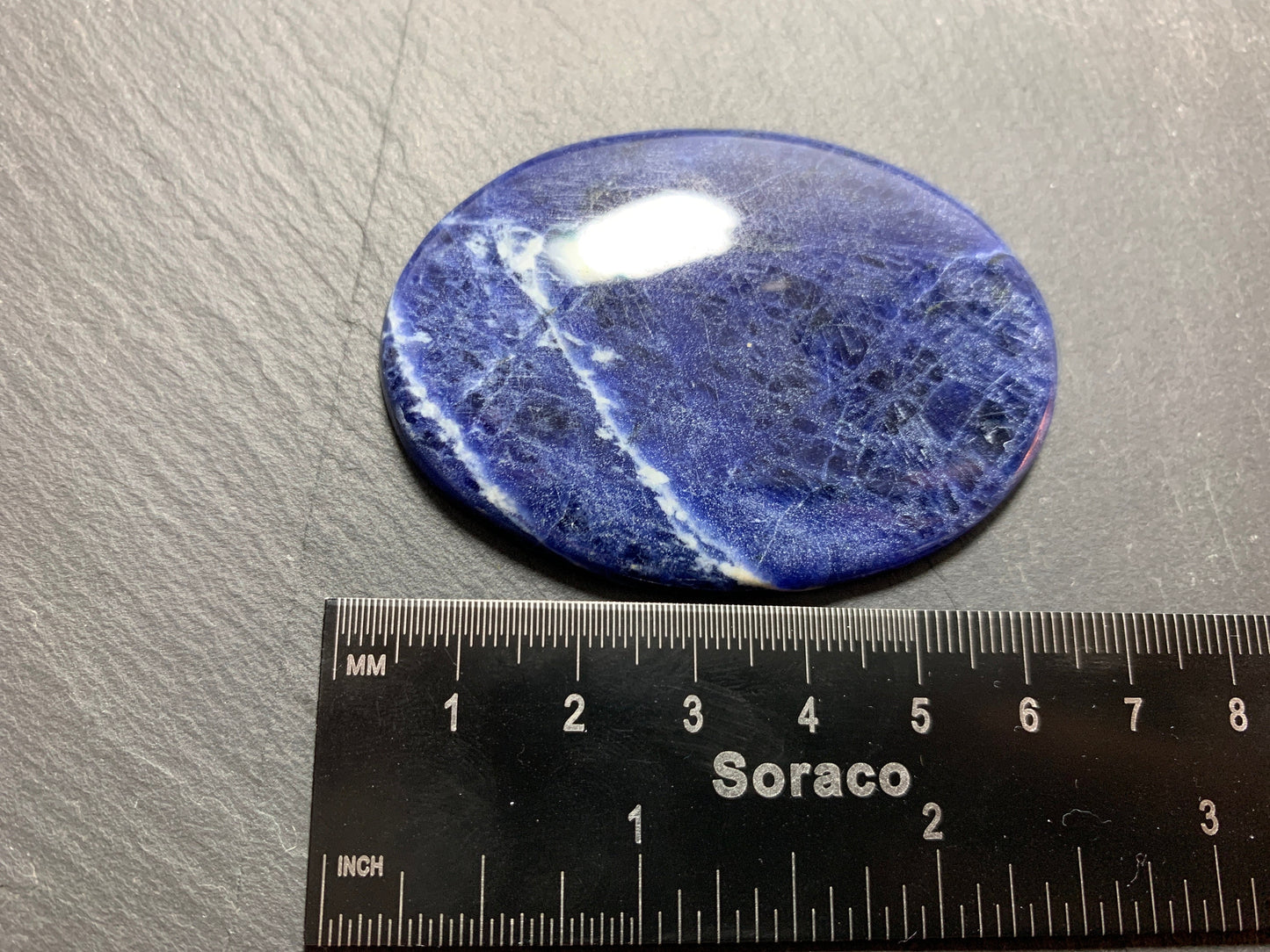 Large Sodalite cabochon 64x45x7mm