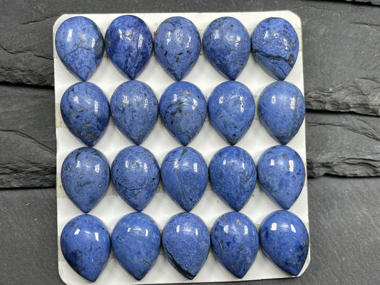 Dumortierite pear 12x16mm cabochon - Calibrated cabochons