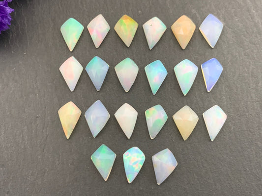 Faceted Opal kite 7x10mm cabochon