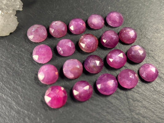 Faceted Silky Star Sapphire round 7mm Cabochon