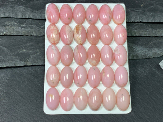 Pink Opal oval 10x16mm cabochon - Calibrated cabochon