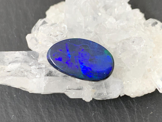 Australian Opal Doublet 8x14x4mm Free Form Cabochon - Natural Gemstone