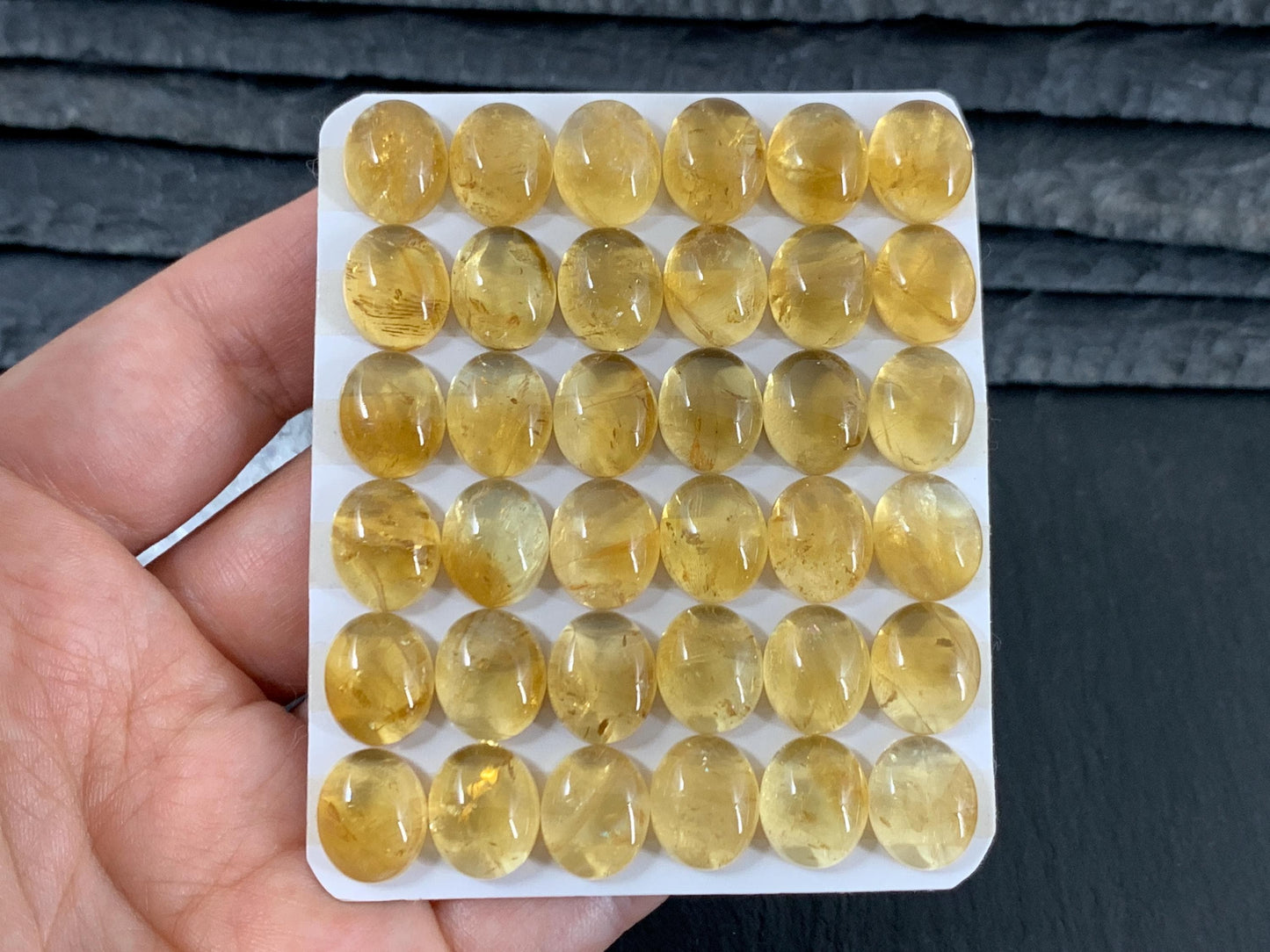 Citrine oval 10x12mm cabochon - Calibrated cabochons