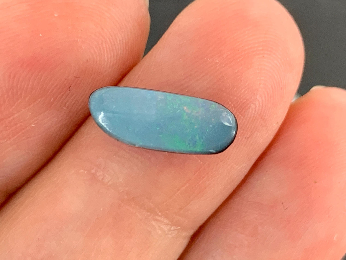 Australian Opal doublet 5x12x4mm cabochon