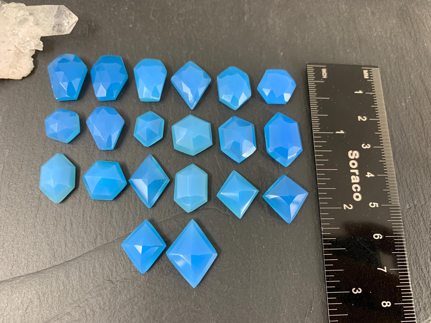 Blue Chalcedony cabochon