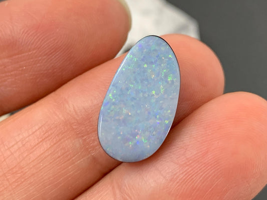 Australian Opal doublet 9x17x4mm cabochon
