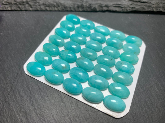 Amazonite oval 8x12mm cabochon - Calibrated cabochons