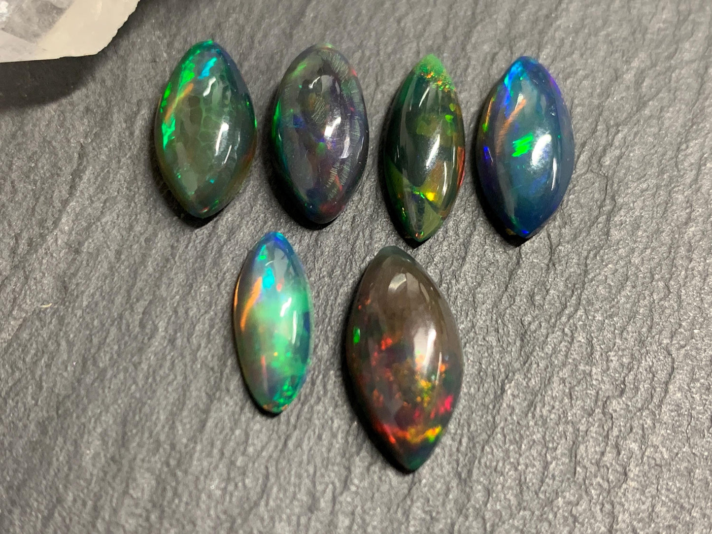 Natural Ethiopian Black Opal 12-15mm long cabochon/ Select your cabochon