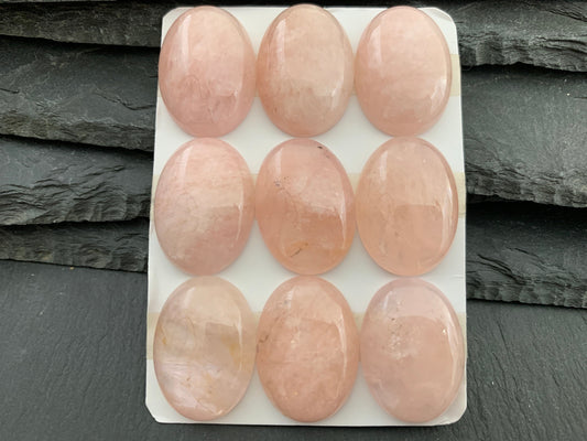 Morganite oval 18x25mm cabochon - Calibrated cabochons