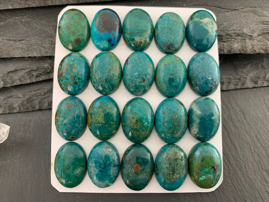 Chrysocolla oval 13x18mm cabochon - Calibrated cabochons