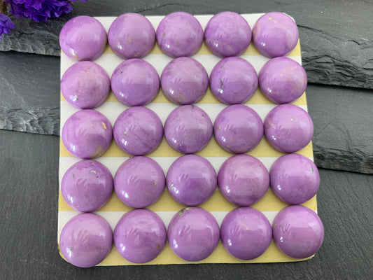 Phosphosiderite round 15mm cabochon - Calibrated cabochons