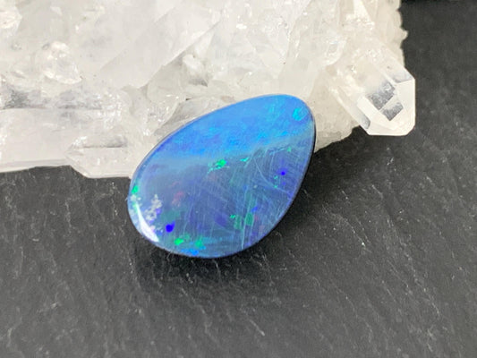Australian Opal doublet 8.5x13x4mm cabochon