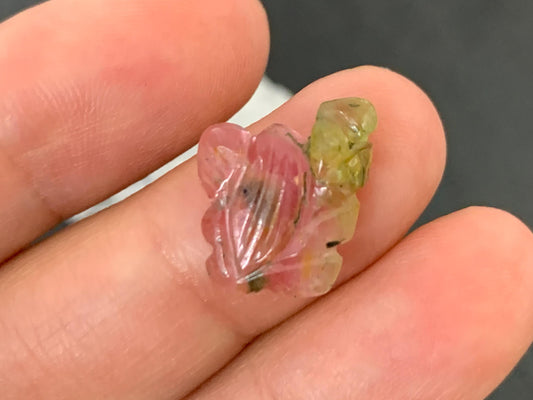Carved Tourmaline 13x15x4mm cabochon