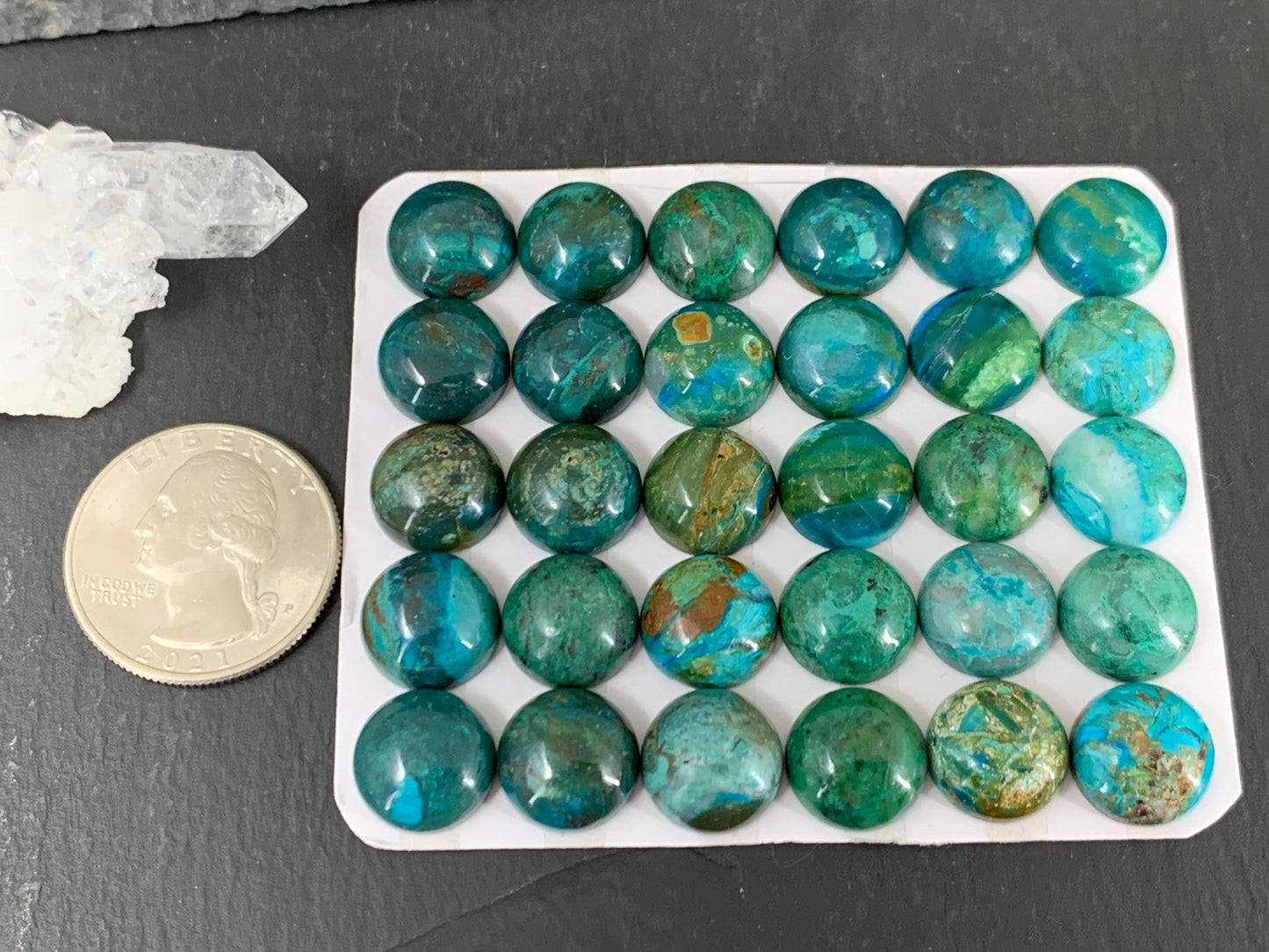 Opaline round 12mm cabochon- Calibrated cabochons
