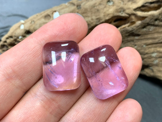 Ametrine rectangle 15x20mm cabochon - Calibrated cabochons