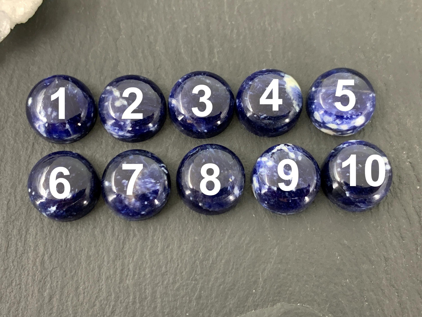 Sodalite round 12mm cabochon