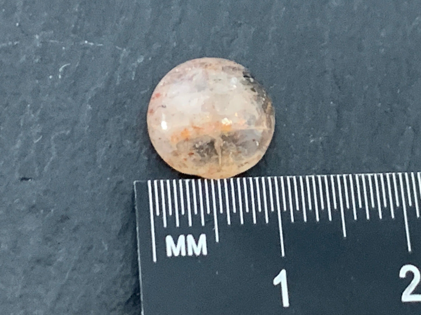 Sunstone round 10mm cabochon - Calibrated cabochons