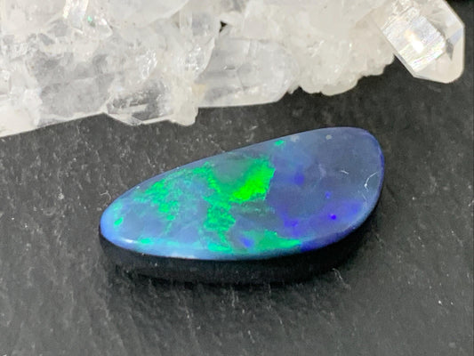 Australian Opal doublet 9x19x4mm cabochon