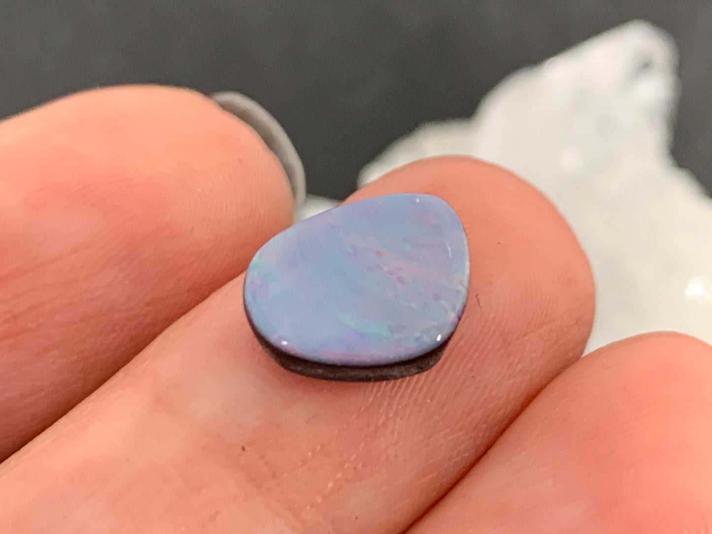 Australian Opal doublet 8x10x4mm cabochon