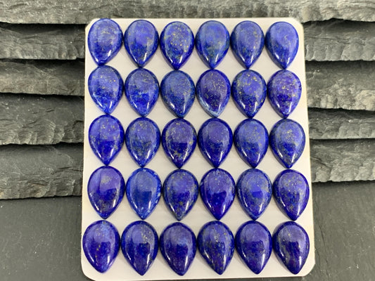 Lapis Lazuli pear 10x14mm cabochon - Calibrated cabochons