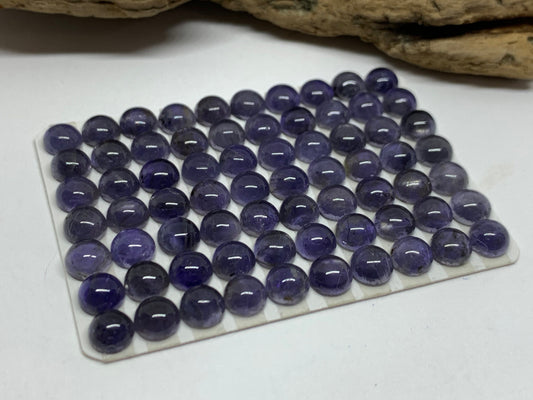 Iolite round 6mm cabochon - Calibrated cabochons
