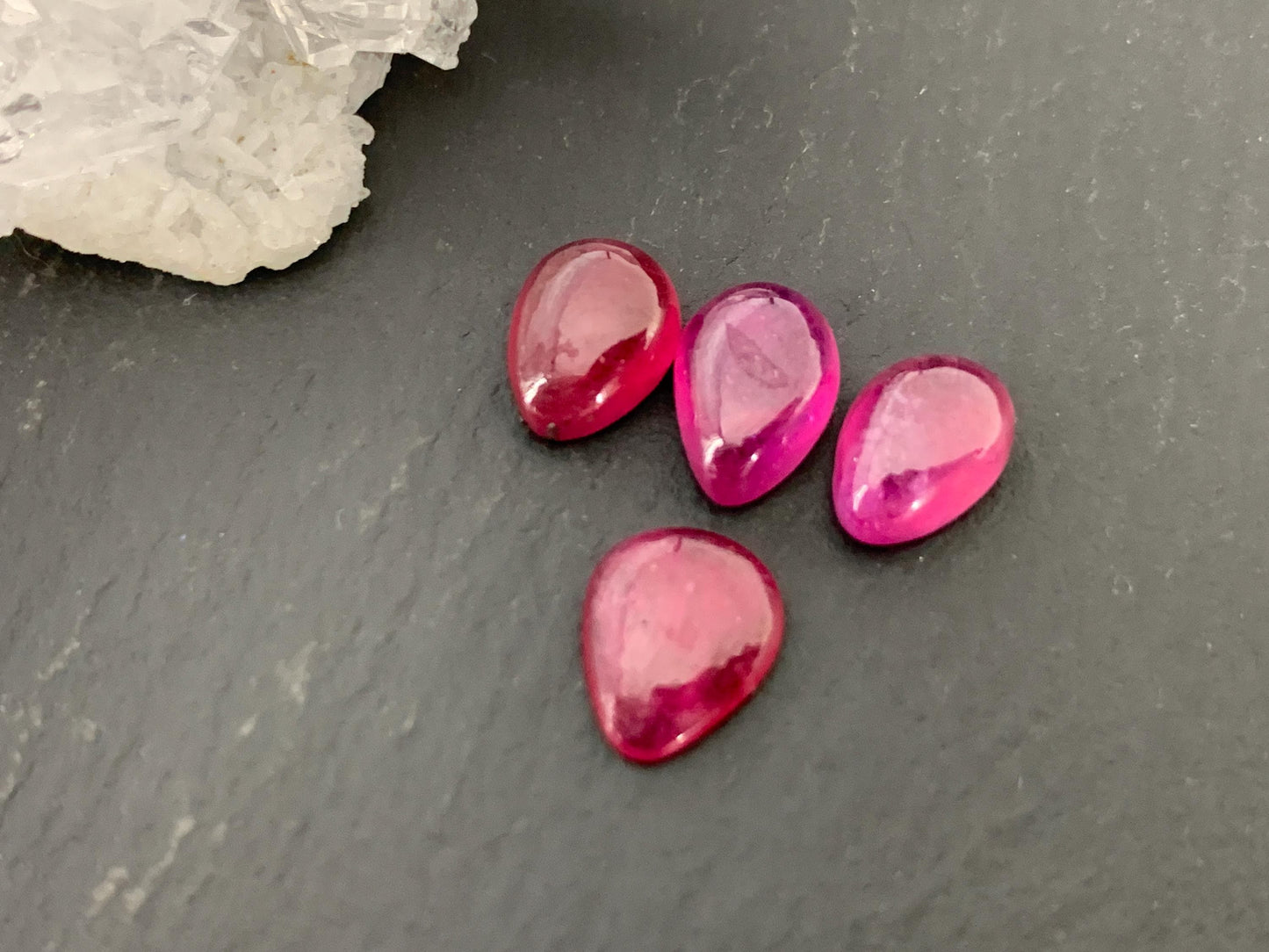 Thailand Pink Sapphire pear 7-10mm long cabochon