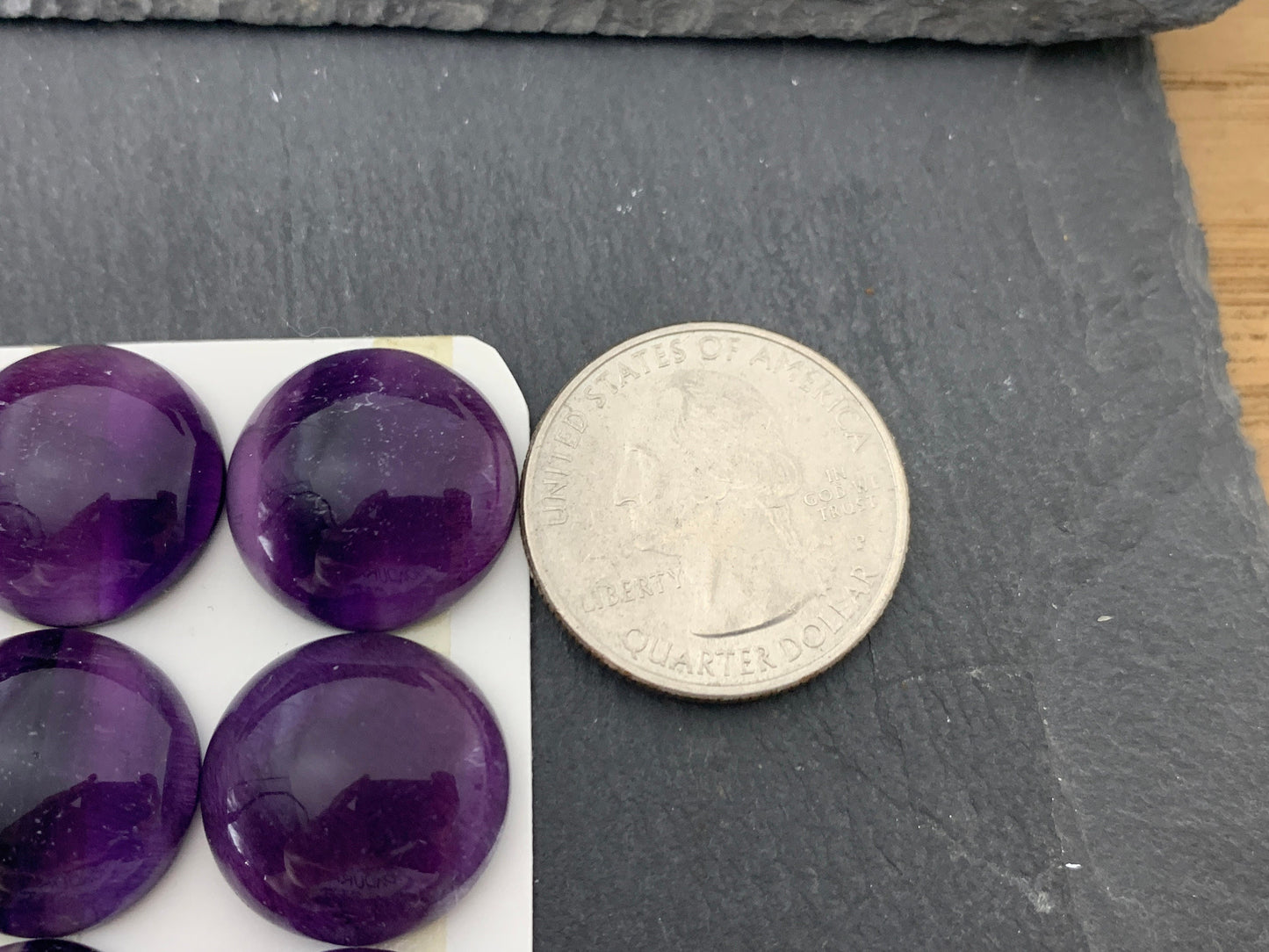 Purple Fluorite round 18mm cabochon- Calibrated cabochons