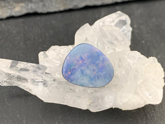 Australian Opal doublet 10x12x3.5mm cabochon