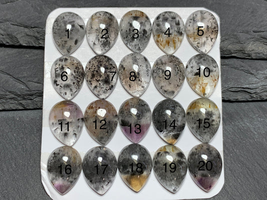 Super 7 pear 12x16mm cabochon - Calibrated cabochons