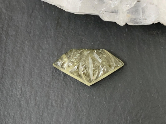 Carved Tourmaline 8x15x4mm cabochon