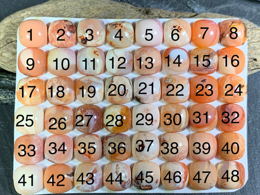 Mexican Opal square cushion 10x10mm cabochon - Calibrated cabochons