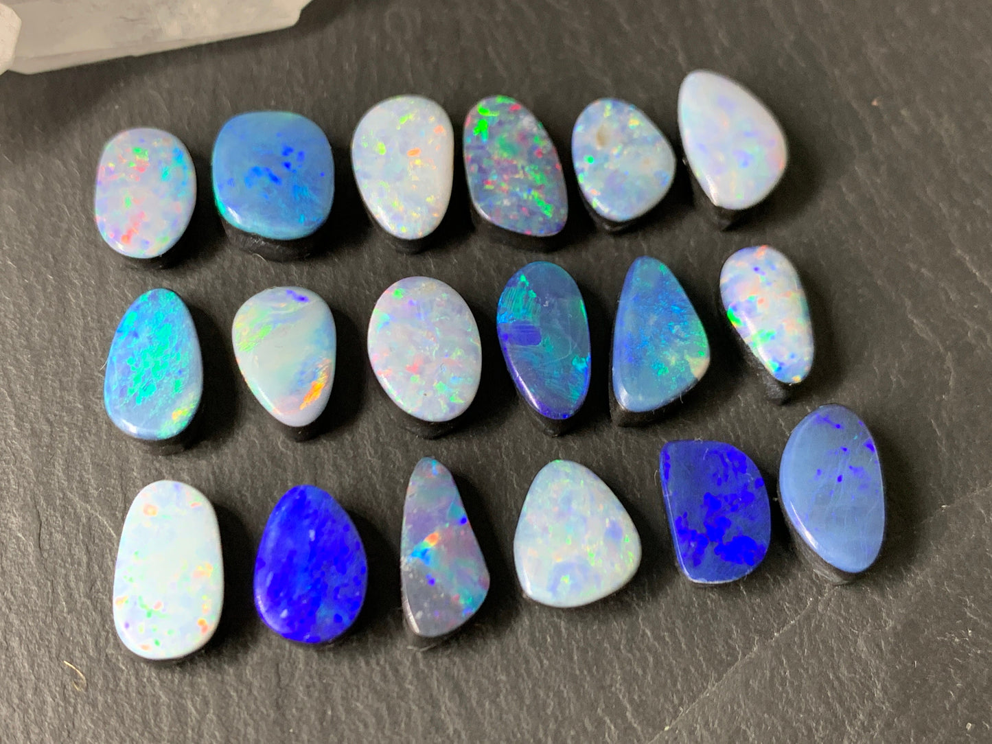 Australian Opal doublet 10-12mm long cabochon