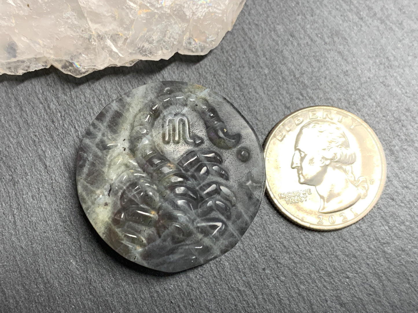 Scorpio Purple Labradorite Zodiac Signs - Zodiac Constellations Carving