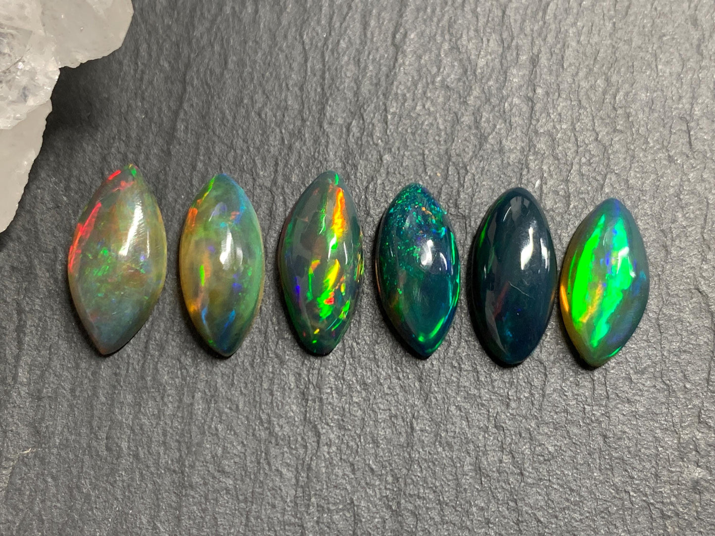 Natural Ethiopian Black Opal 14-16mm long cabochon/ Select your cabochon