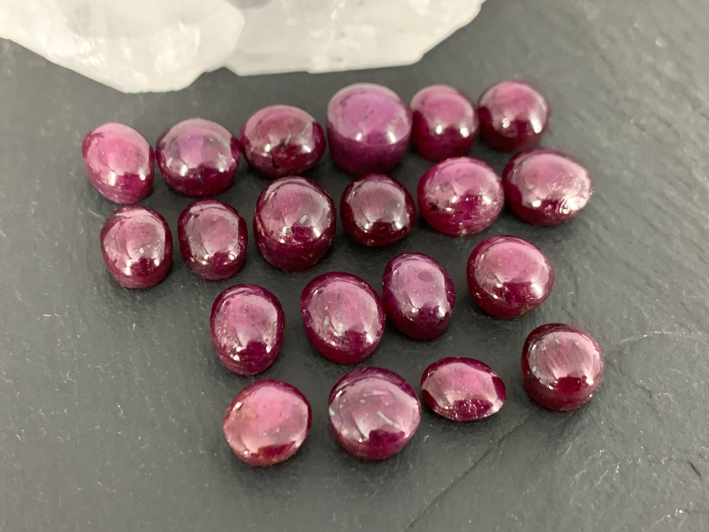 Ruby 7-8mm long cabochon