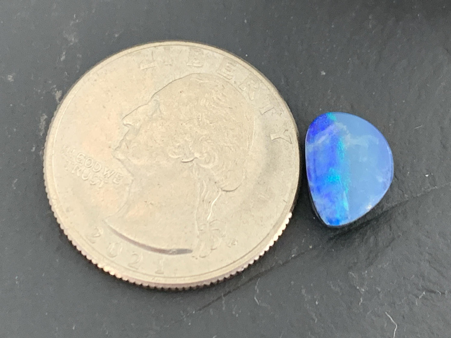 Australian Opal doublet 8x11x5mm cabochon