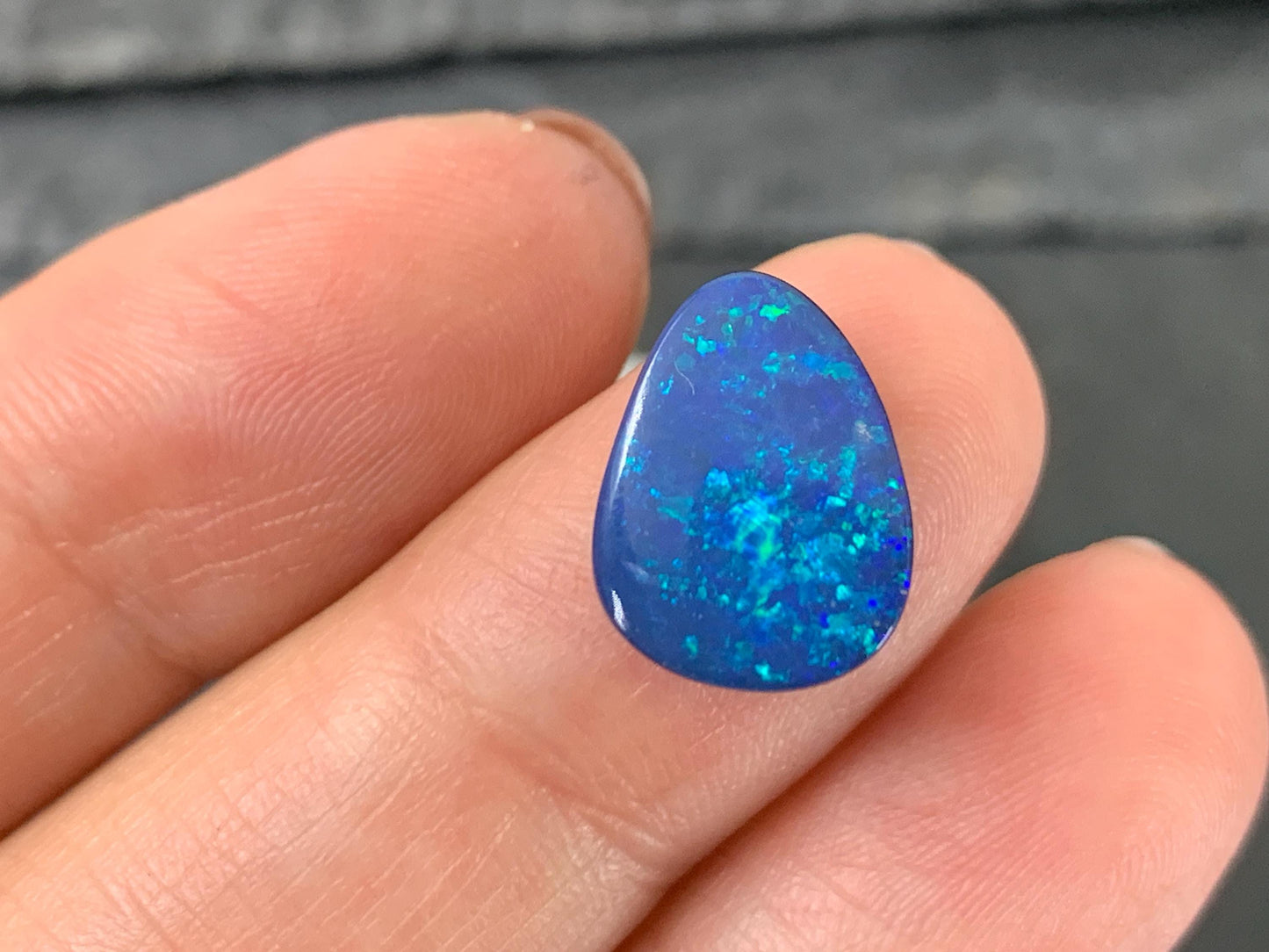 Australian Opal doublet 10x13x4.5mm cabochon