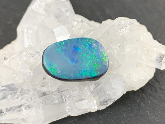 Australian Opal Doublet 8x12x4.5mm Free Form Cabochon - Natural Gemstone