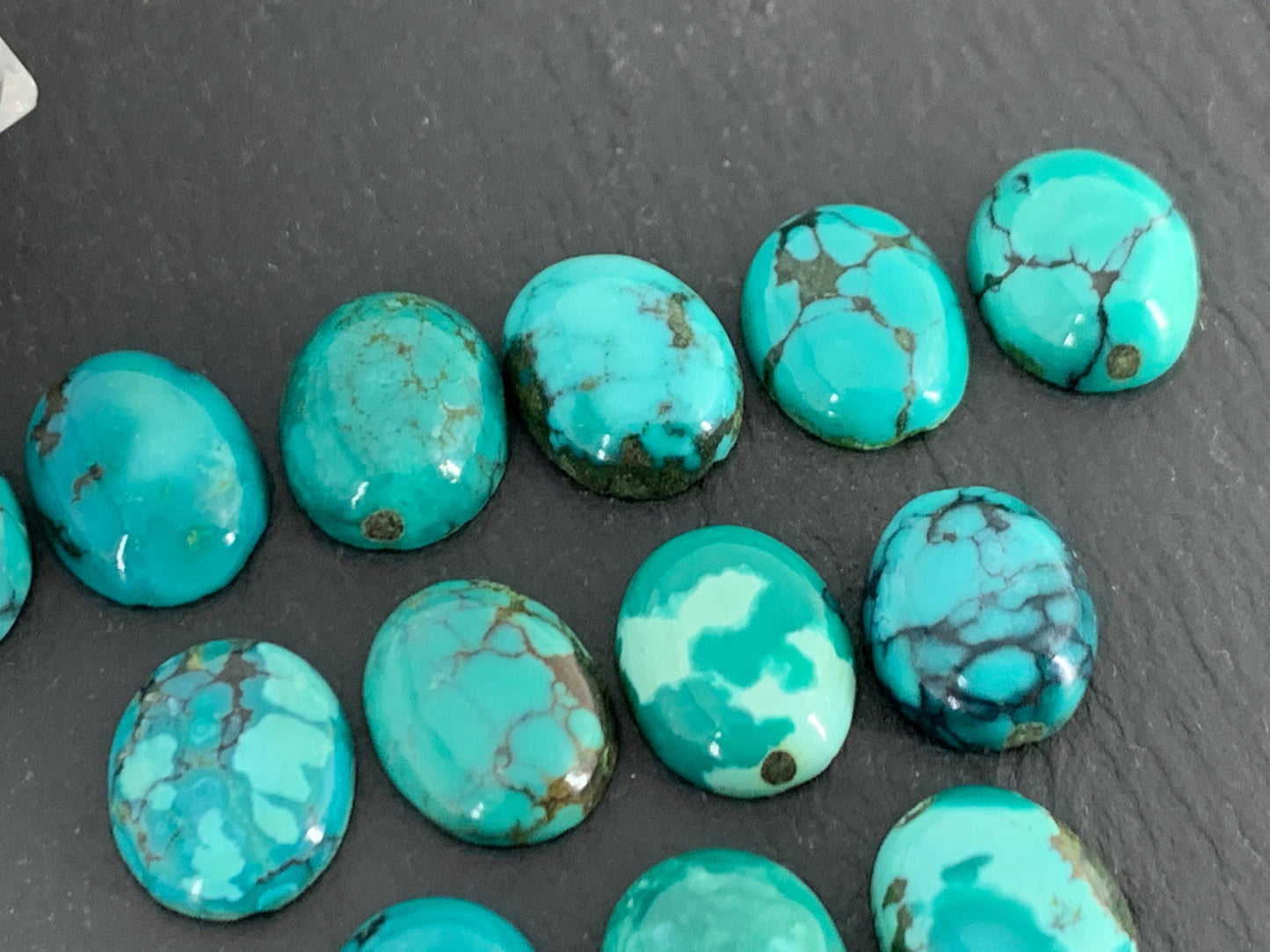 Tibetan Turquoise oval 9x11mm cabochon - Select your cabochon